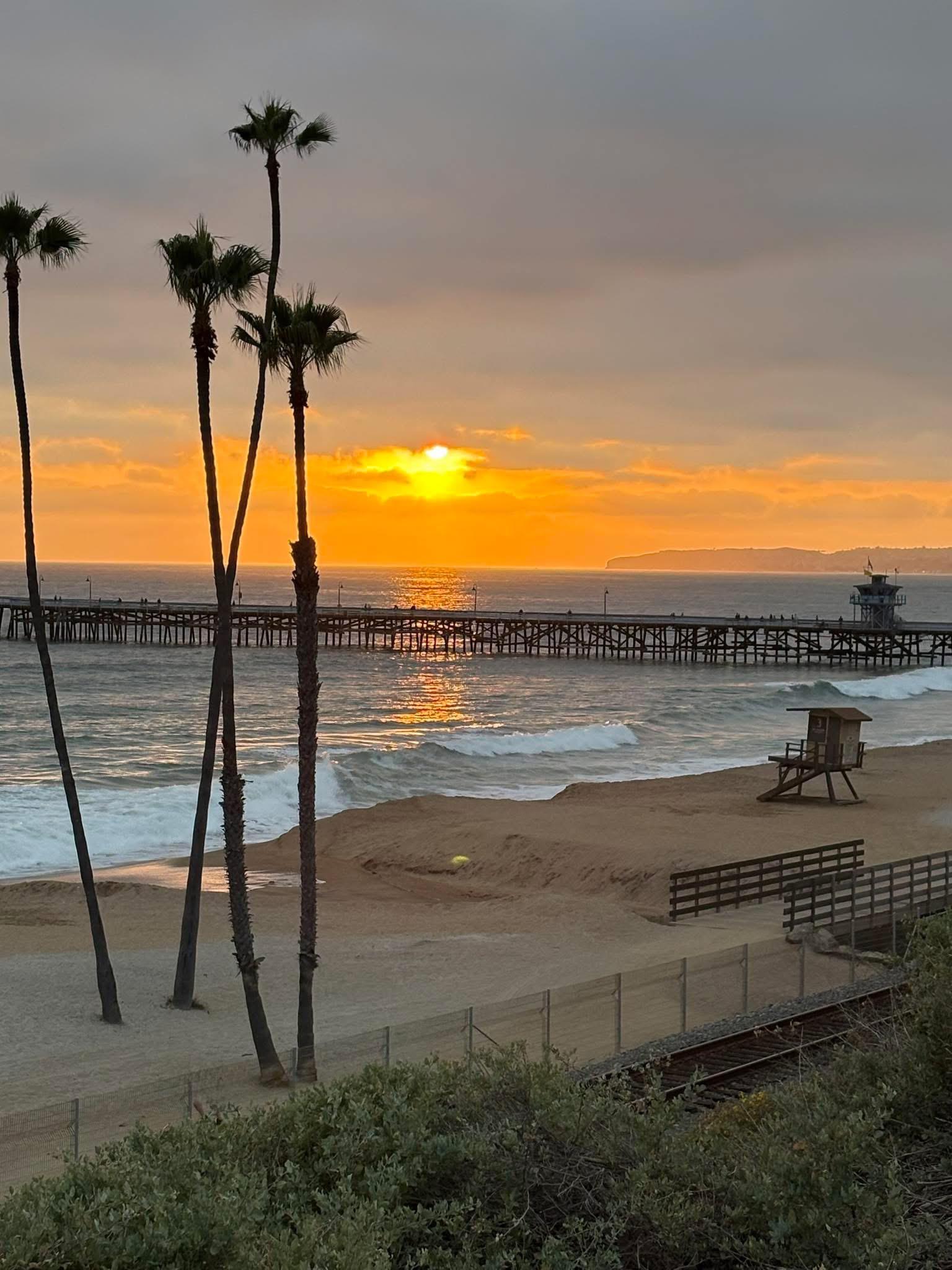 sunset at the pier